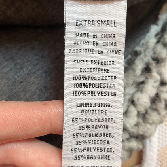 Teddy fleece half zip pull over with pockets grey - Picture 8 of 9